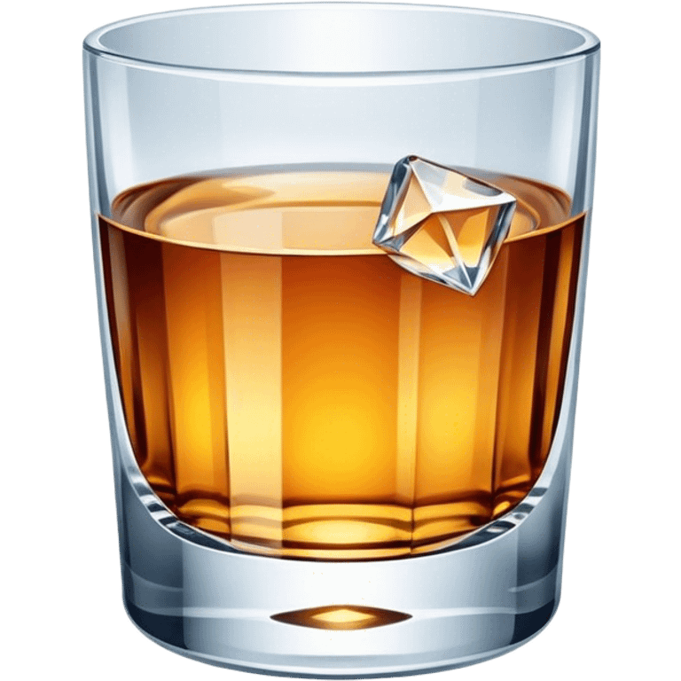 Crystal whiskey glass of water emoji