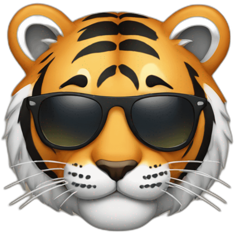 Tiger with sunglasses  emoji