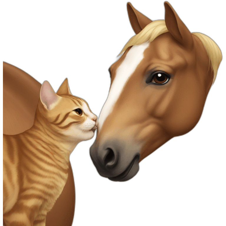 Cat eating horse emoji