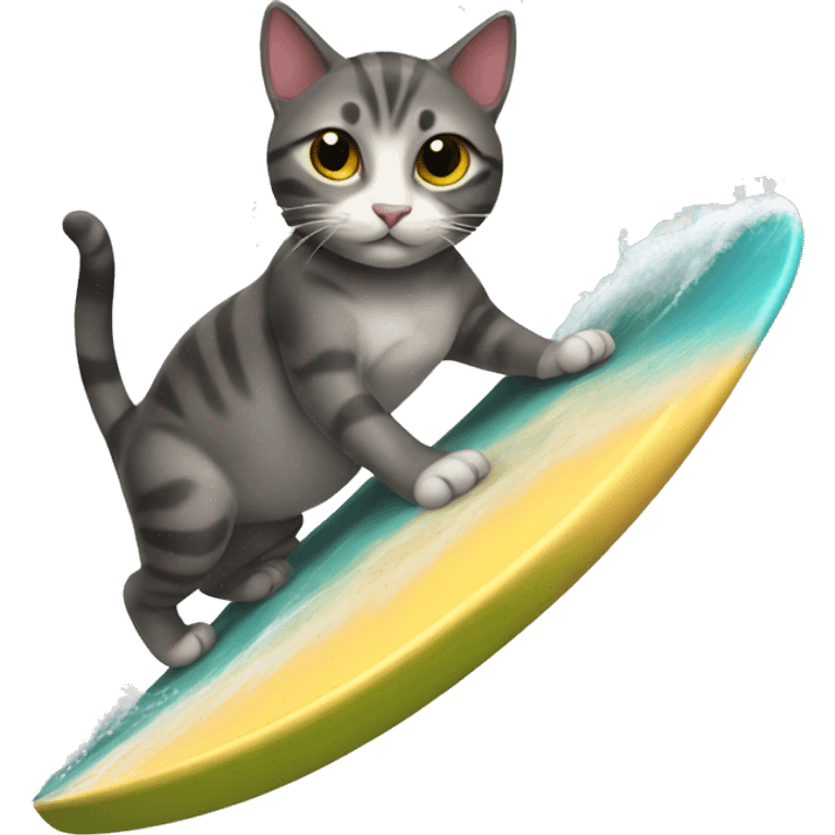 cat surfing  emoji