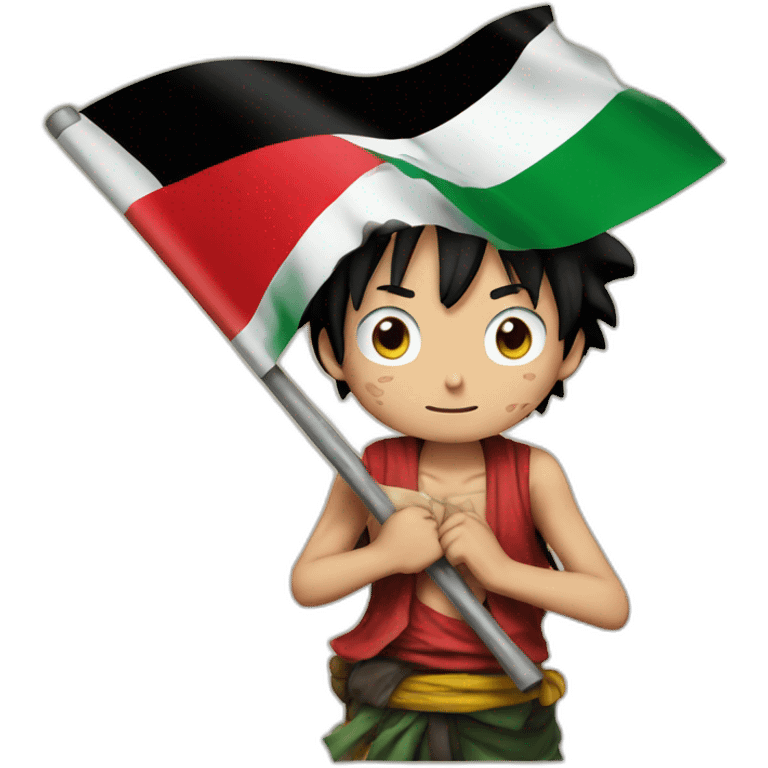 Luffy-holding-palestinian-flag emoji