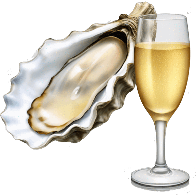 oyster with champaign emoji