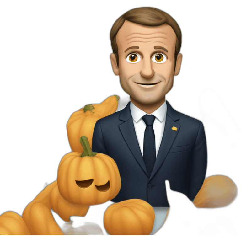 Emmanuel Macron courge emoji