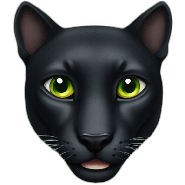 Animal pantera negra con ojos verdes emoji