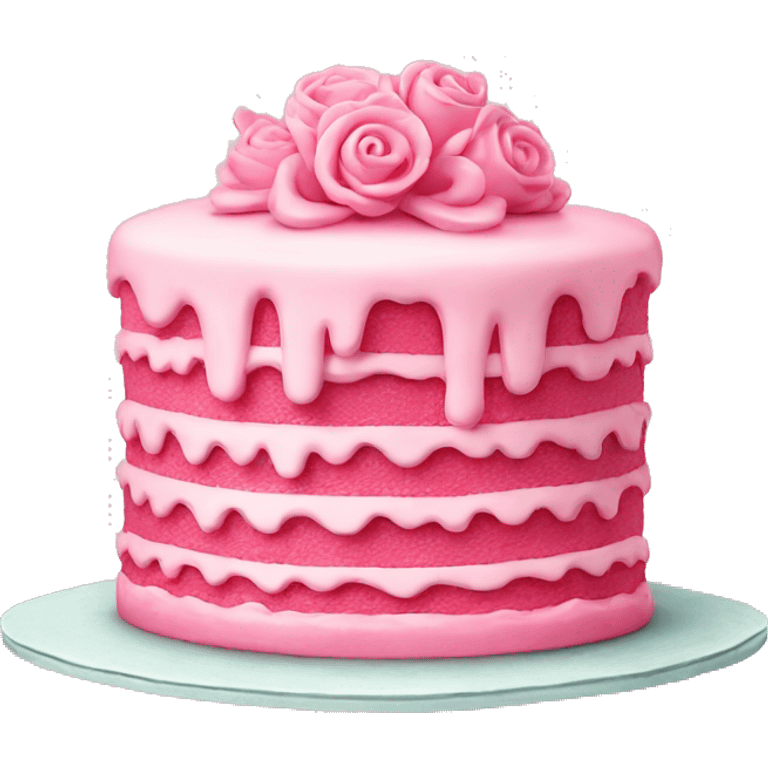 Pink vintage cake emoji