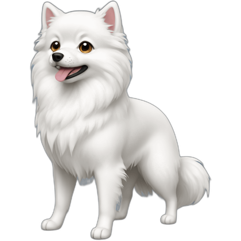 Spitz nain blanc emoji