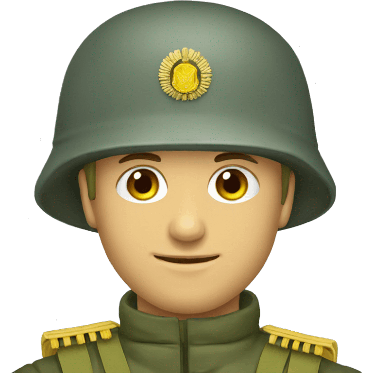 Ukrainian soldiers have in hand Russian hat  emoji