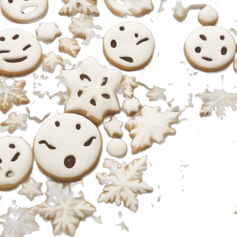 White aesthetic clean Christmas cookie emoji