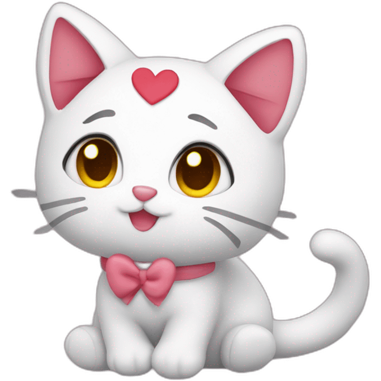 Valentine cat plushie emoji