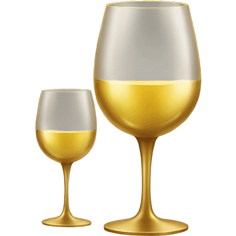 Golden wine glass emoji