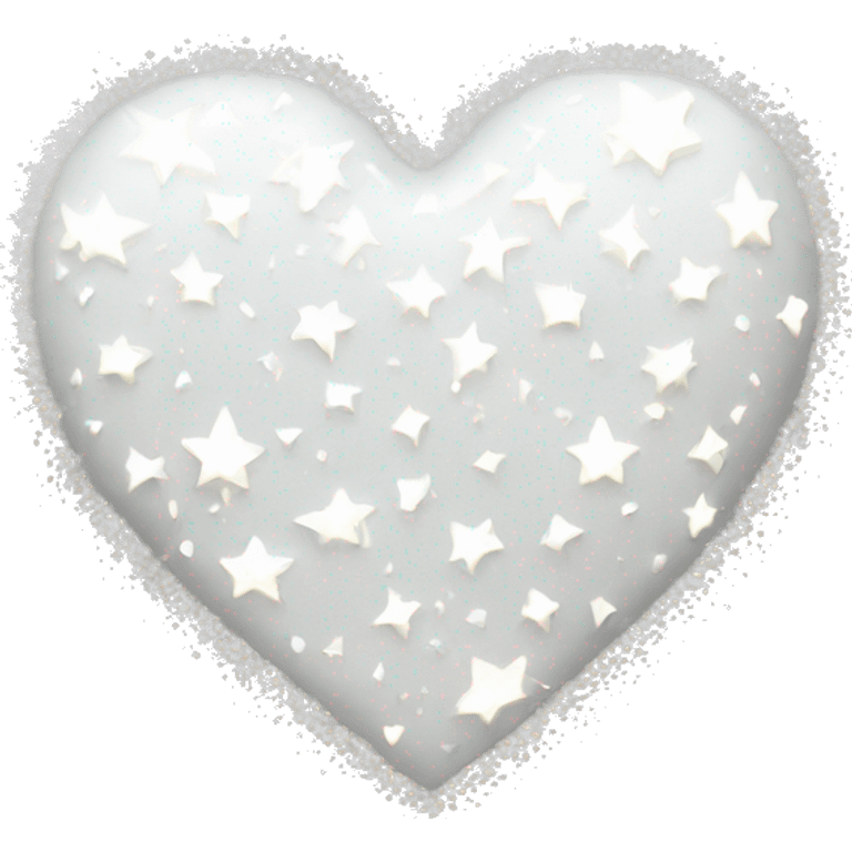 White sparkley heart emoji