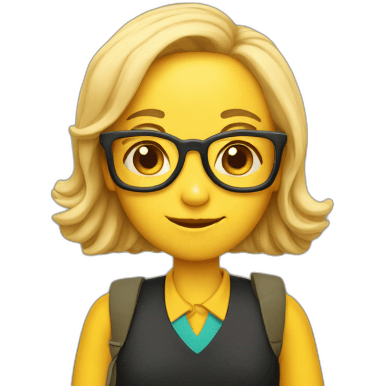 Teacher bee emoji