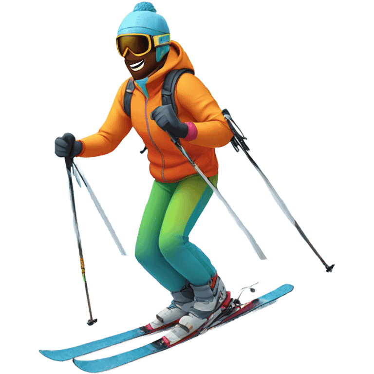 Indian skiing emoji