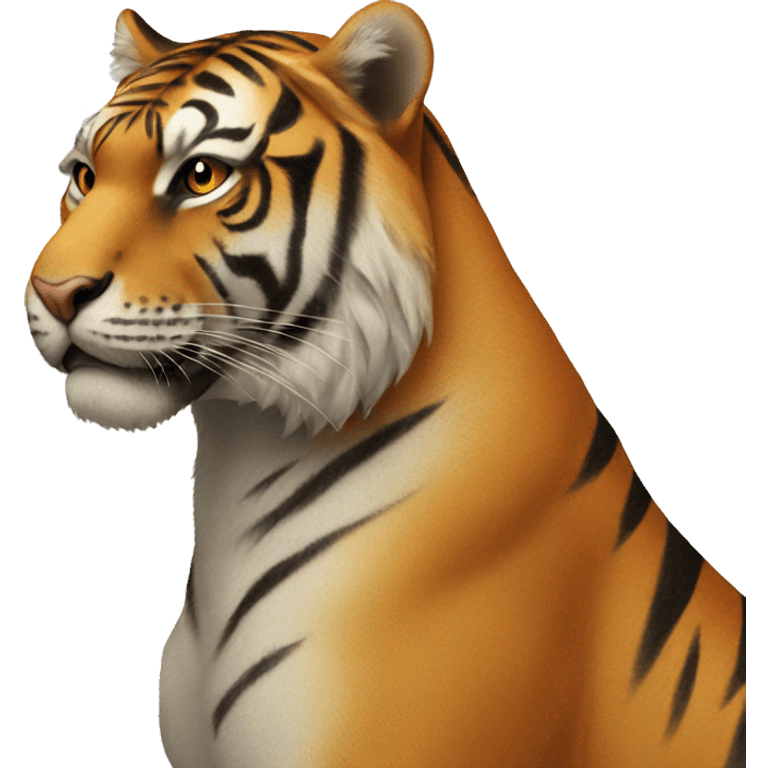 A man on a tiger emoji