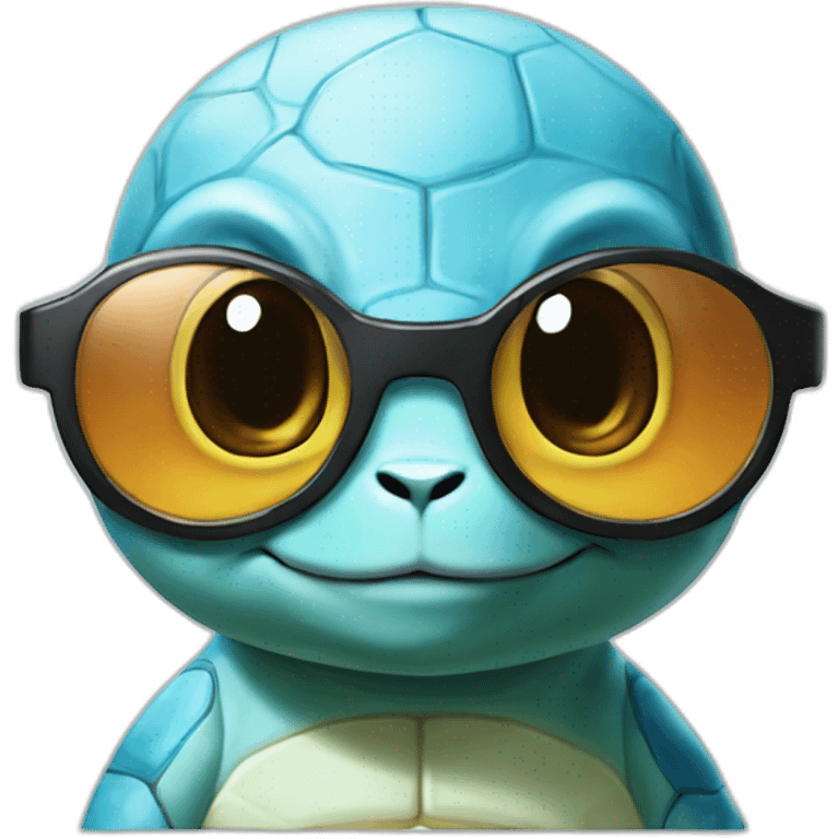 Squirtle with sun glases emoji