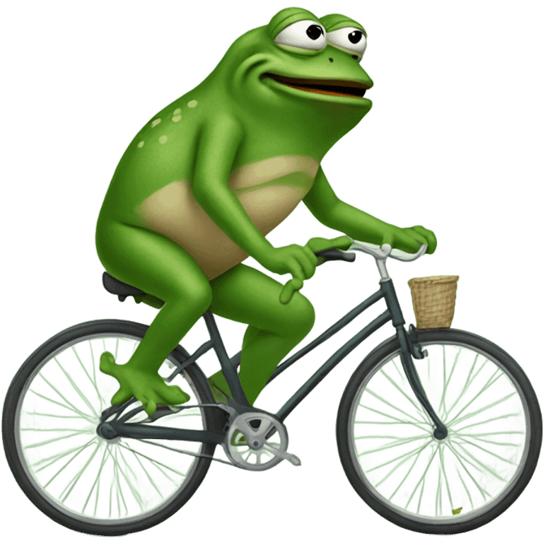 Pepe riding a bike emoji