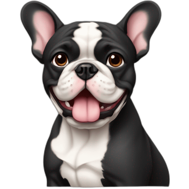 Bouledogue français noir emoji