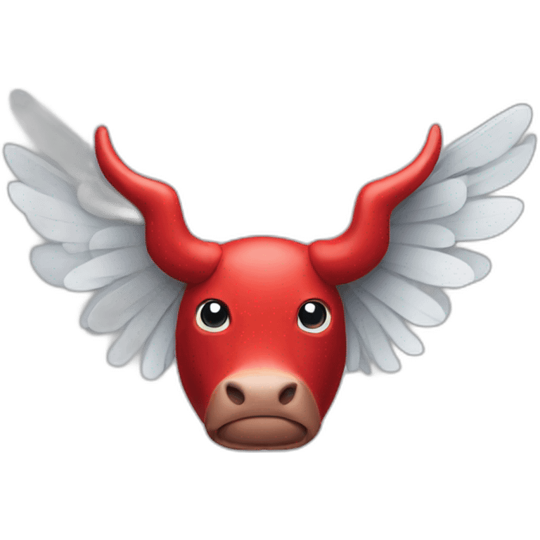 Red bull with wings emoji