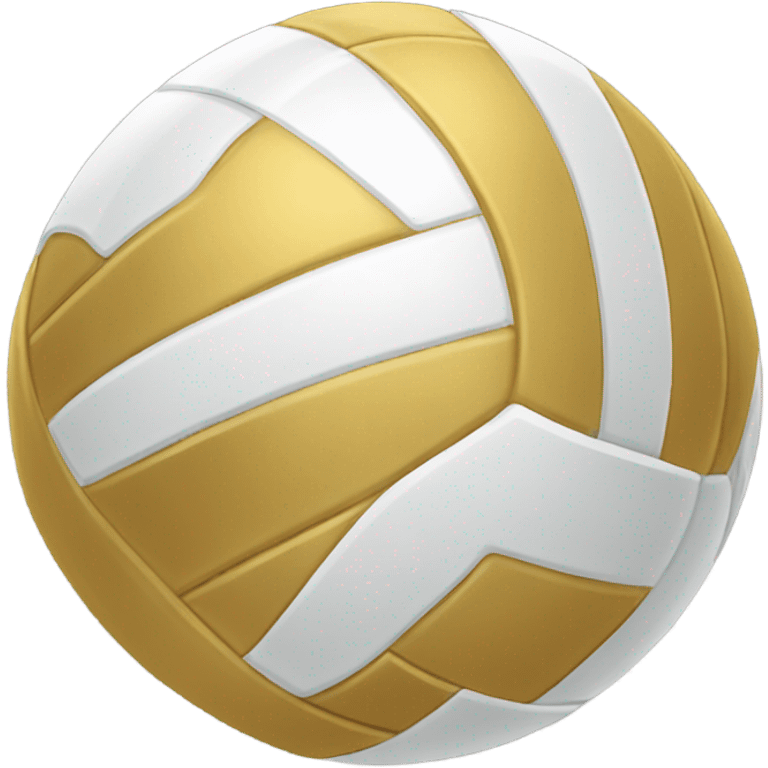 gold and white volleyball  emoji