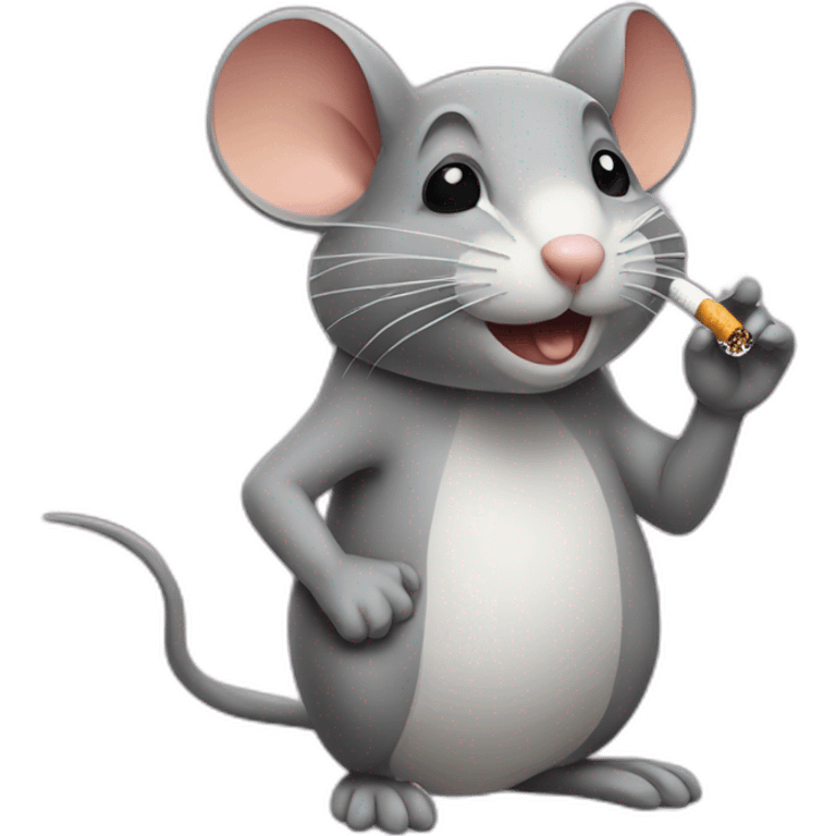 Mouse smoking a cigarette emoji