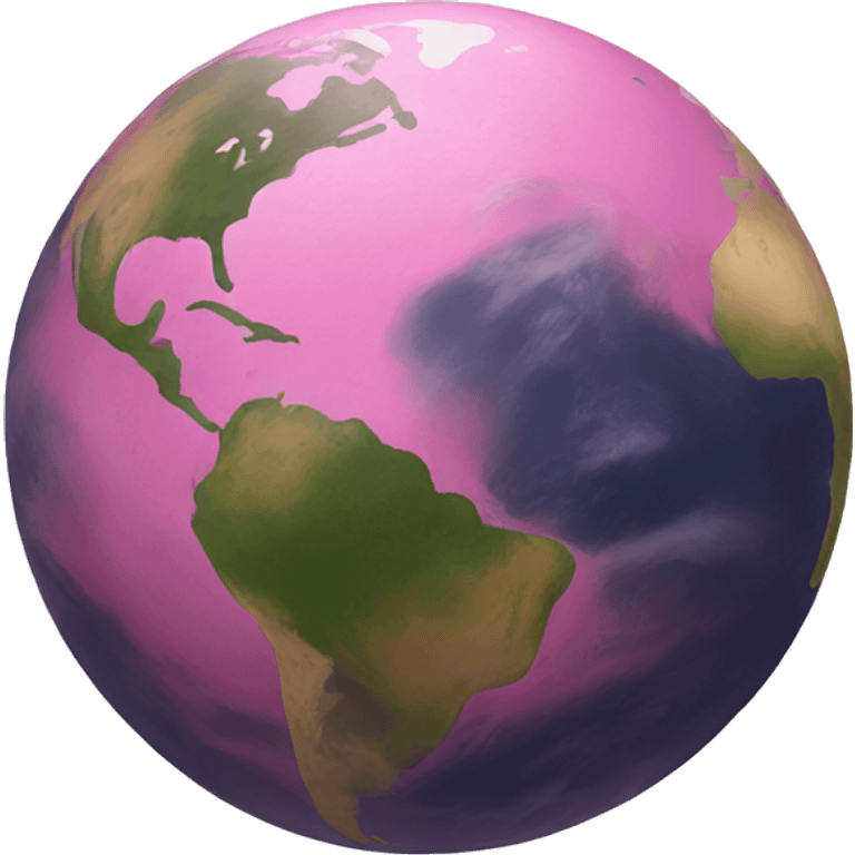 Pink earth  emoji