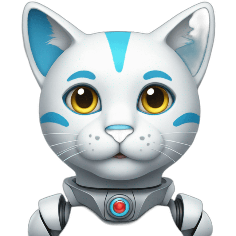 robot blue cat たぬき emoji