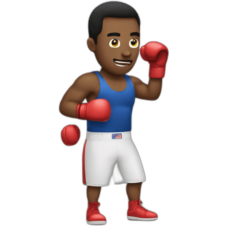 Boxing man at the phone emoji