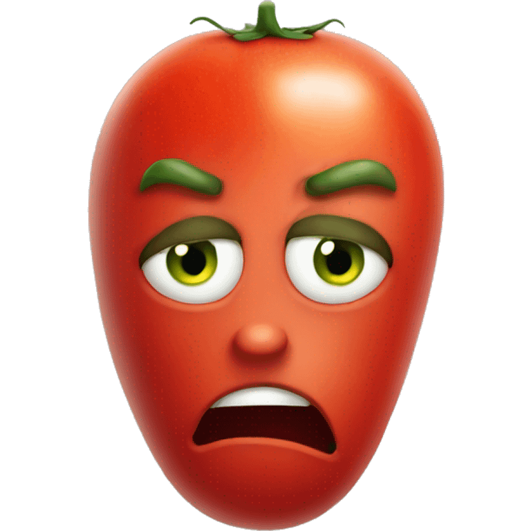 Disgusted tomato emoji