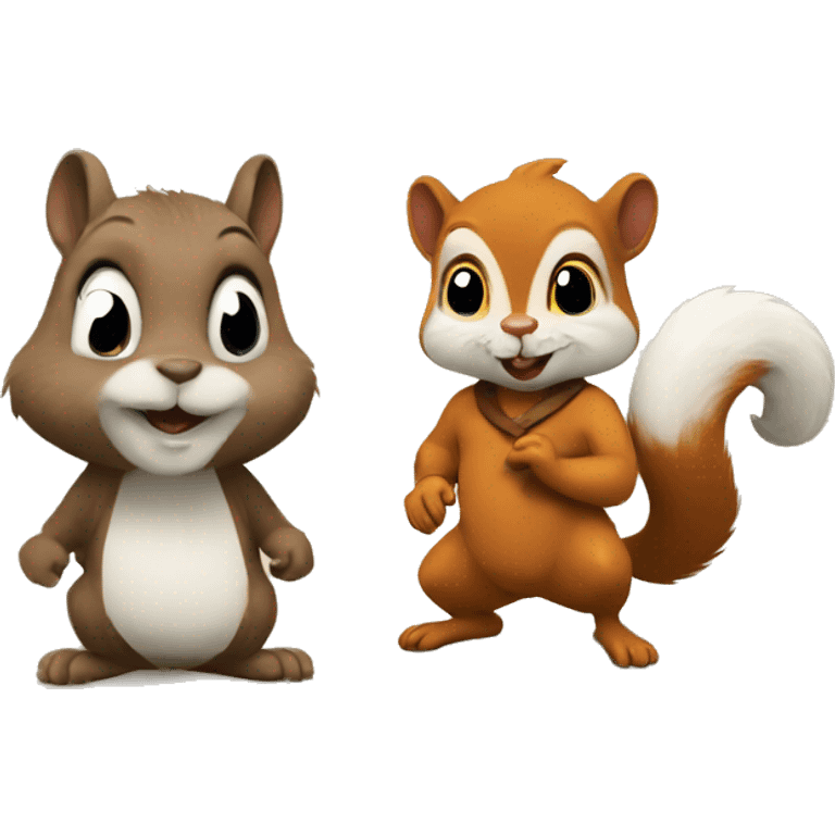 Squirrel and chickmonk emoji