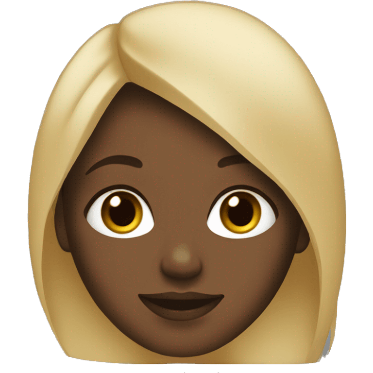 black girl with blonde hair and brown eyes  emoji