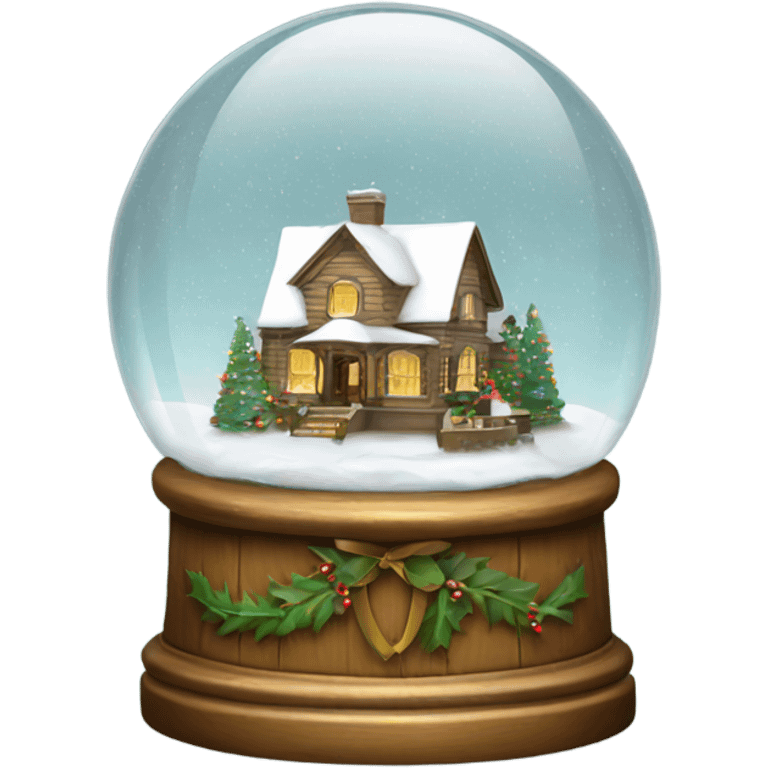 Realistic Victorian Christmas snowglobe emoji