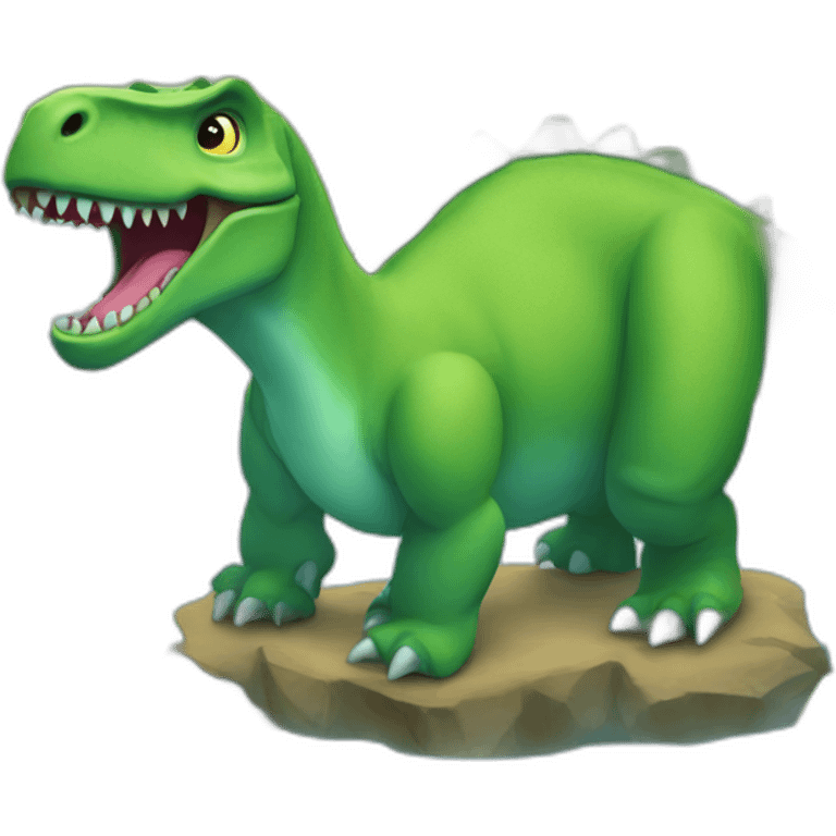 Dinosaurio con arma de agua  emoji