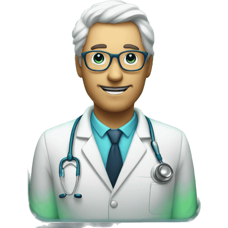 plaque doctor with neon elements emoji