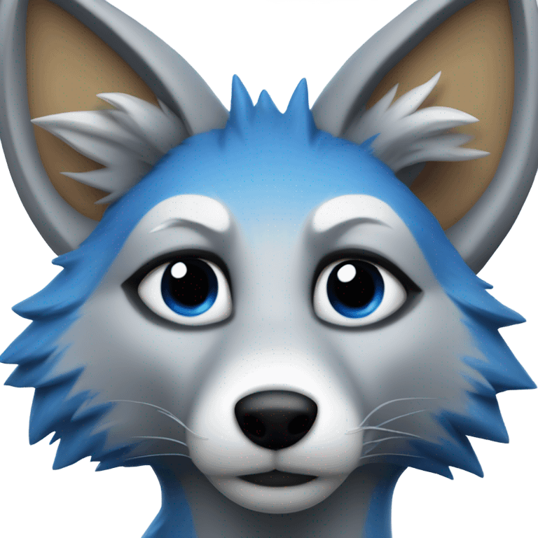 blue coyote emoji