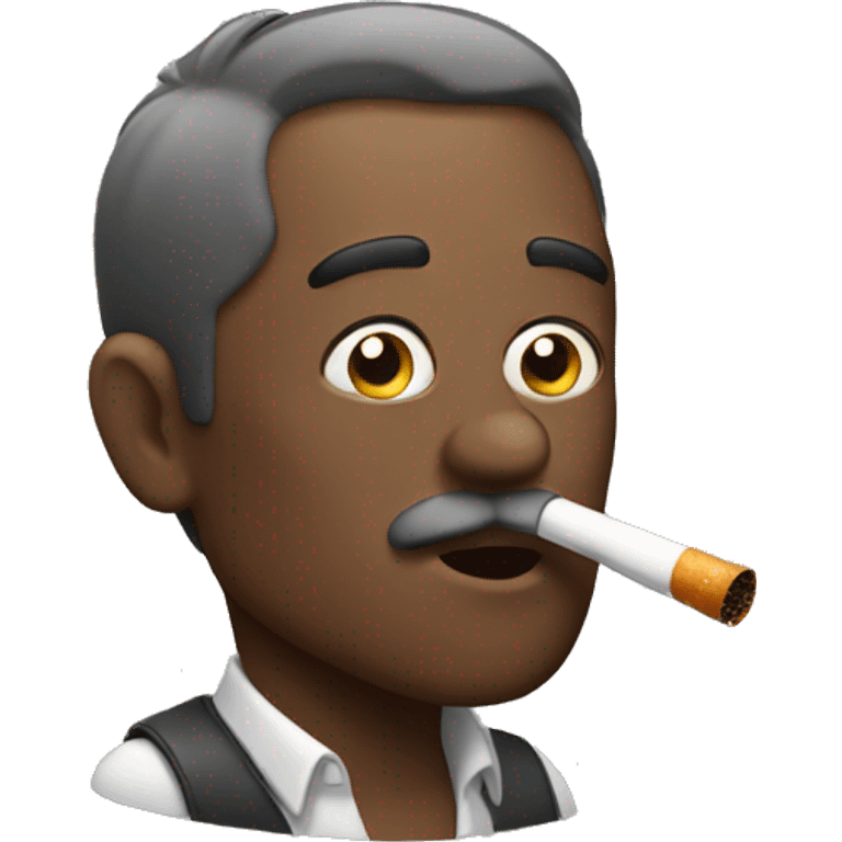 Man smoking out of pipe emoji