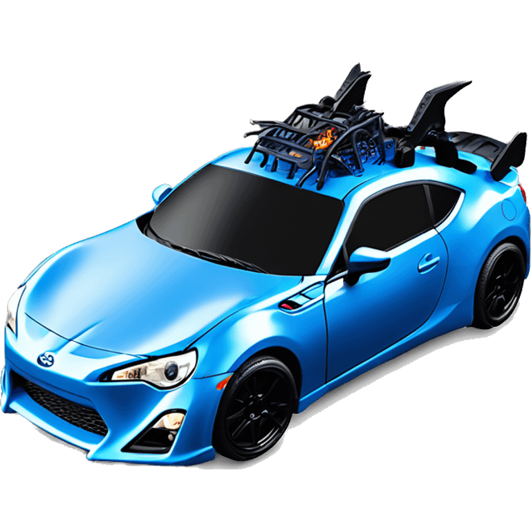    dark blue Scion FR-S scary Halloween monster rc car emoji