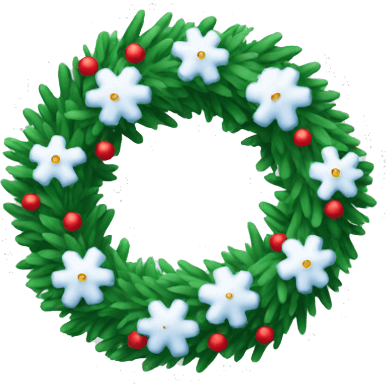 snow wreath   emoji