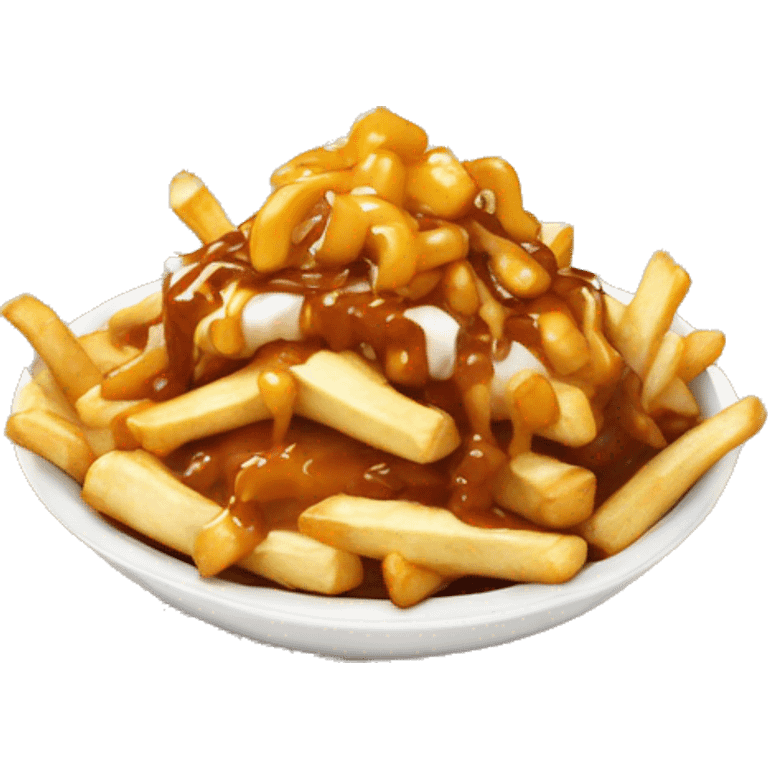 Poutine qui mange une poutine emoji