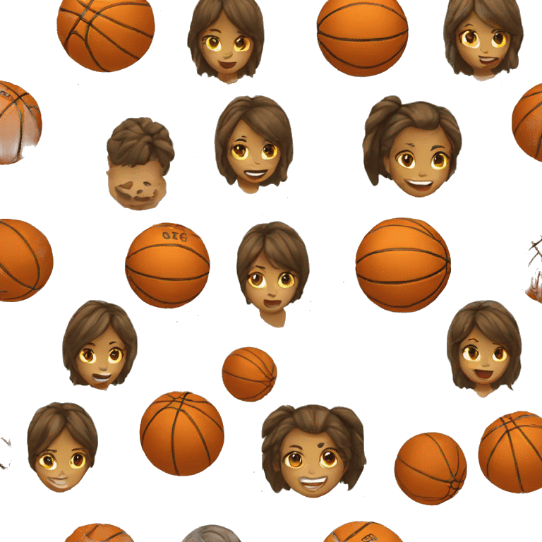 fille qui fait du basket emoji