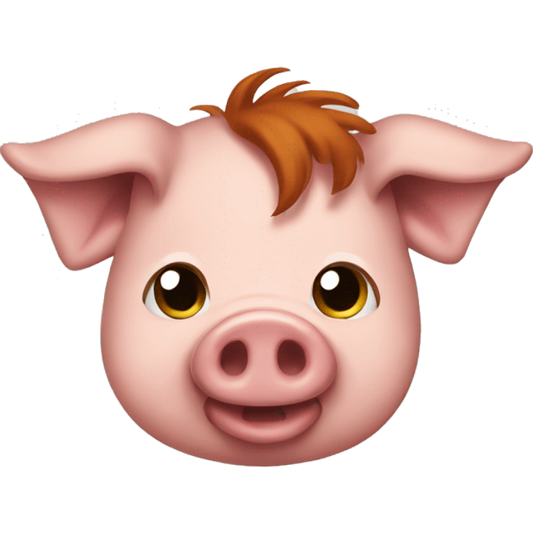 pig with brownish redhair  emoji