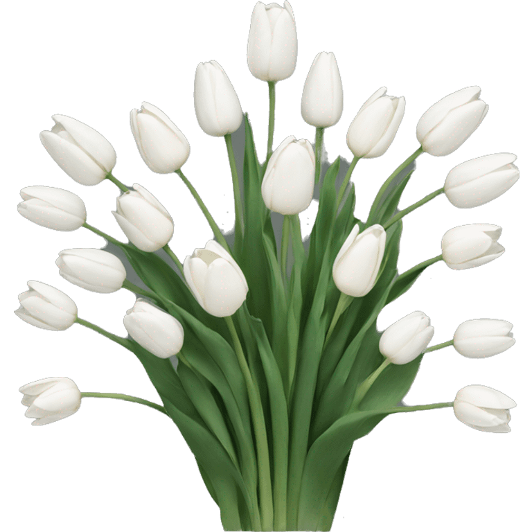 White tulips emoji