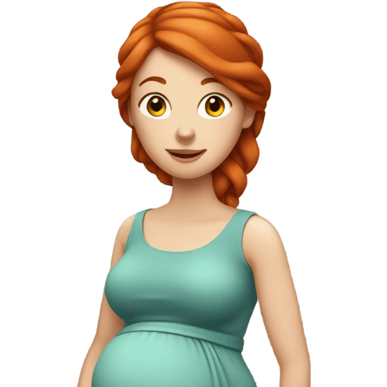 Pregnant redhead woman emoji