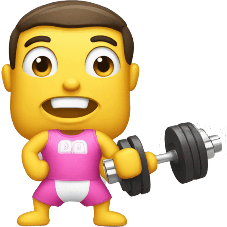 With gym dumbles  emoji