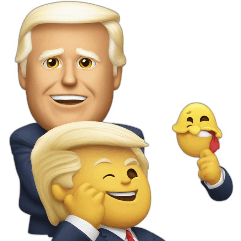 Donald trump amoureux de joe biden emoji