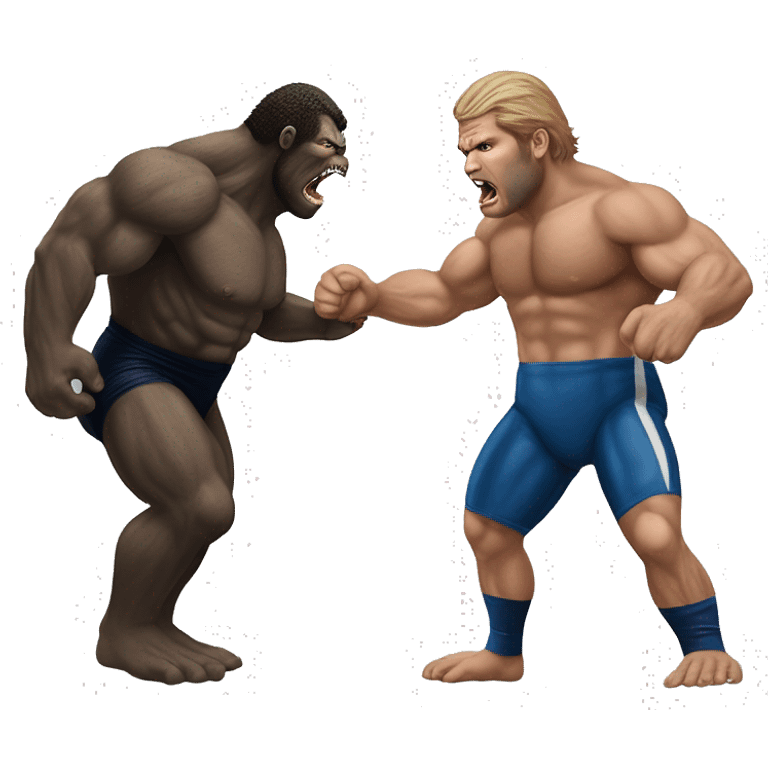 Ronnie cole man and jay cutler wrestling like king kong vs godzilla emoji