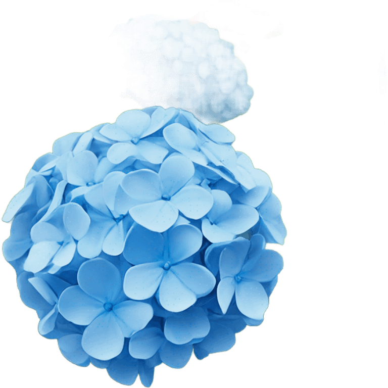 blue hydrangea flower in a garden emoji