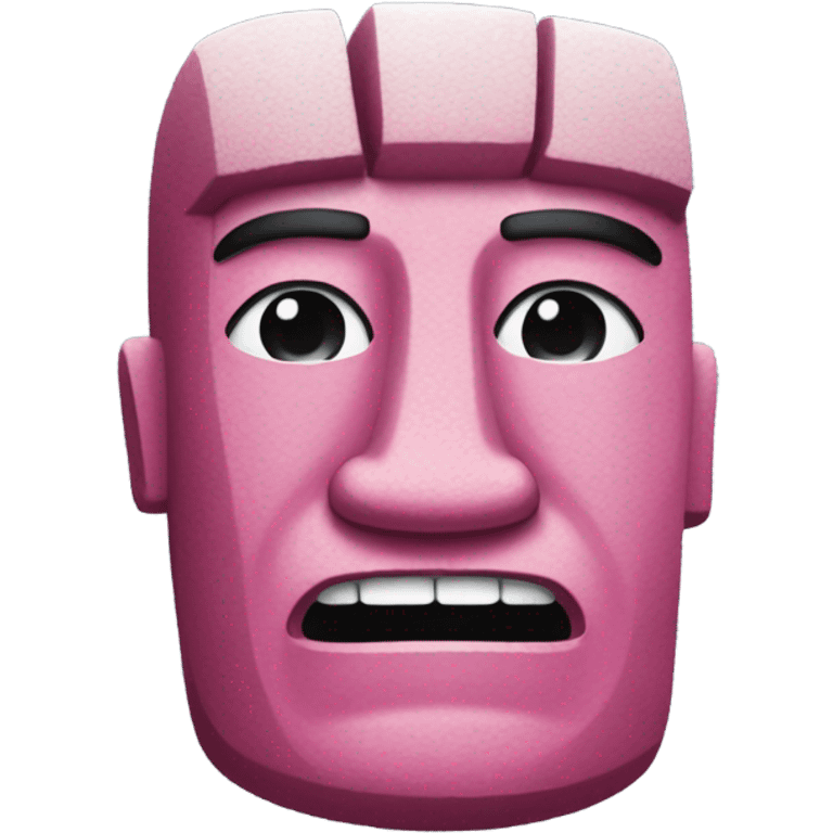 Pink Moai as The rock emoji