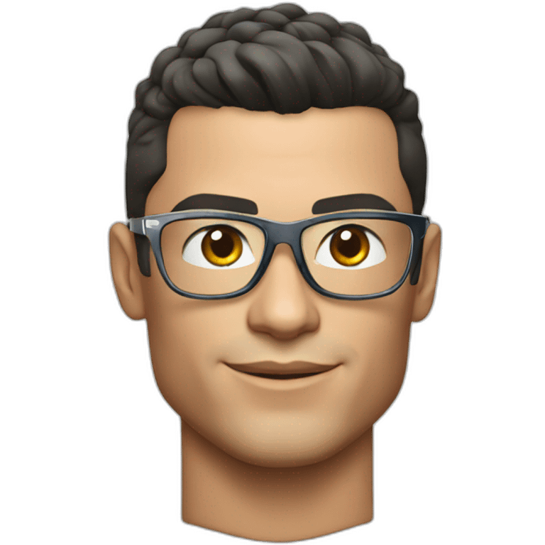 Cr7 with glass  emoji