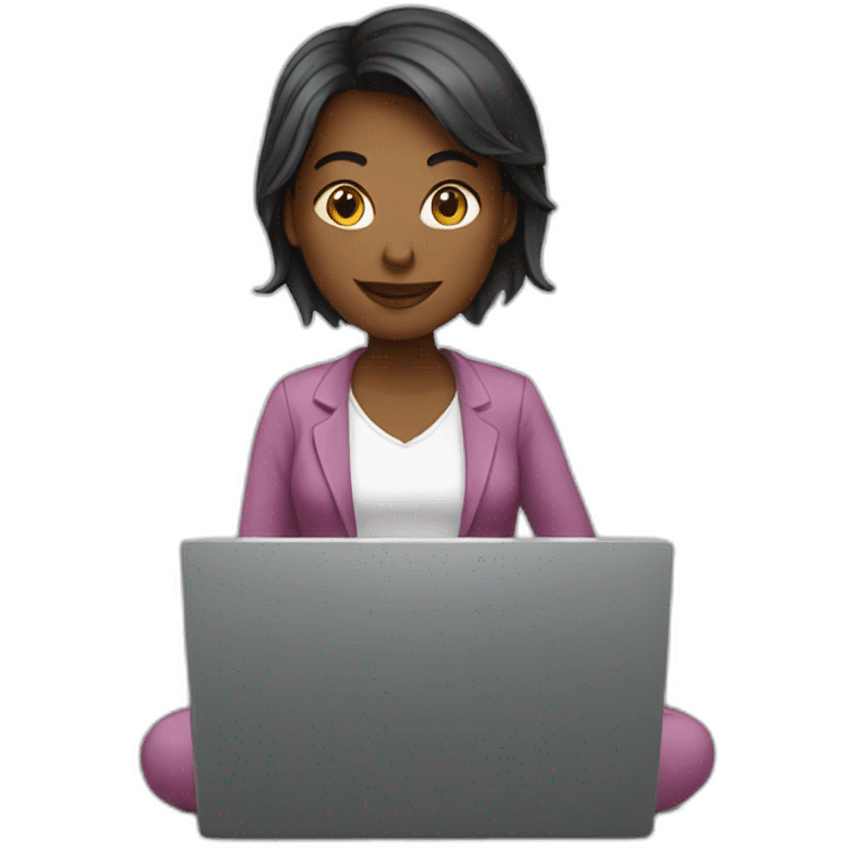 Women with laptop emoji