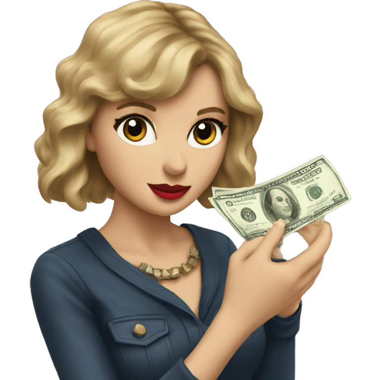 taylor swift taking money emoji